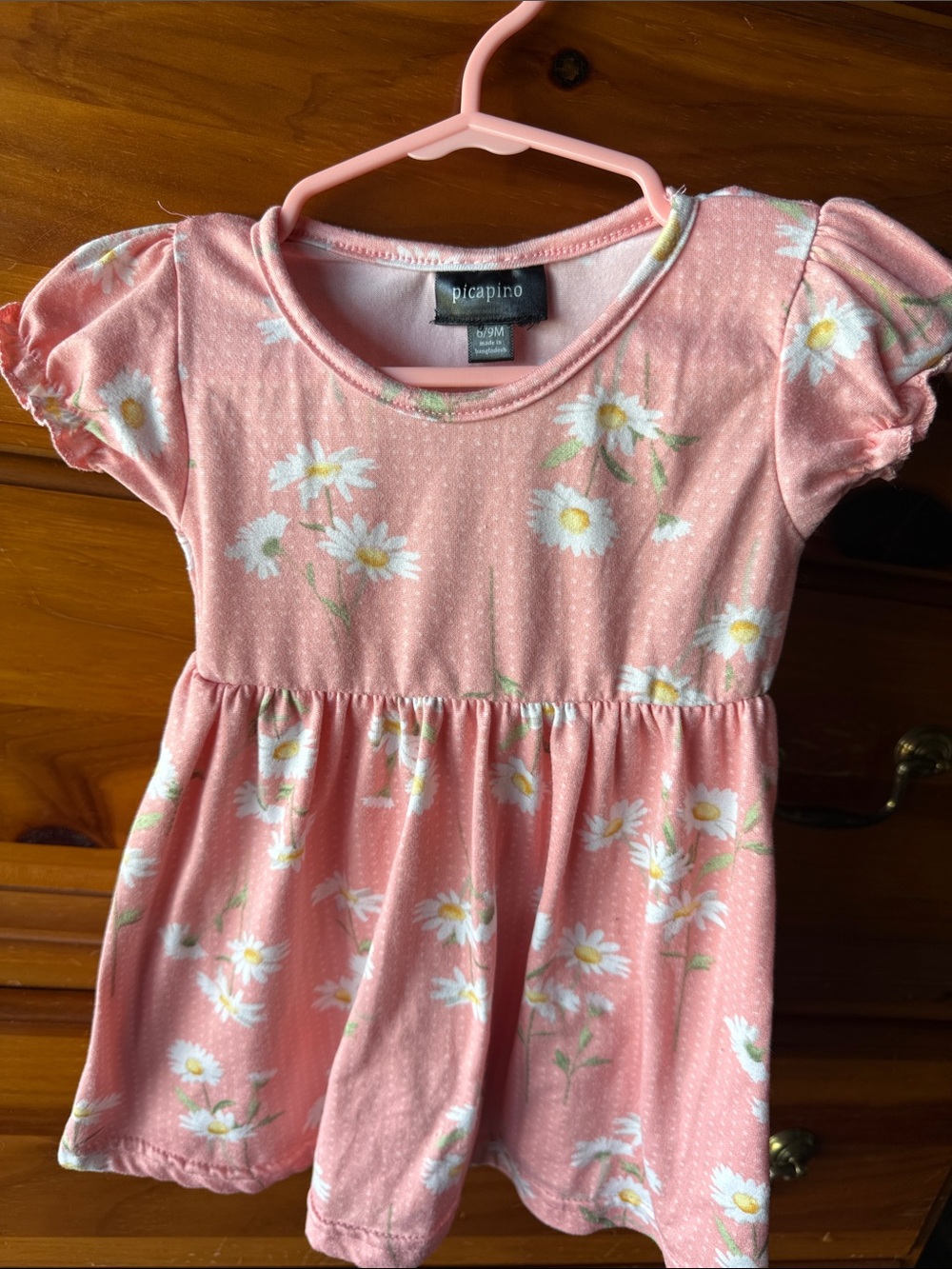 Picapino Pink Daisy Casual Girls' Dress